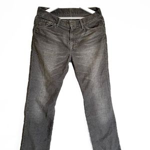 7 For All Mankind Gray Corduroy Pants, Size 32